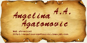 Angelina Agatonović vizit kartica